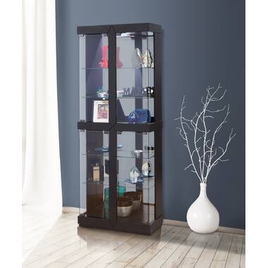 Flagg lighted on sale curio cabinet